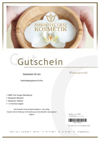 Hochzeitsprogramm für Ihn